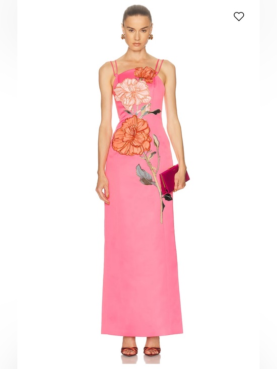 Leo Lin Dresses & Skirts - Leo Lin Arianna Applique Floral Maxi Dress in Peony Print